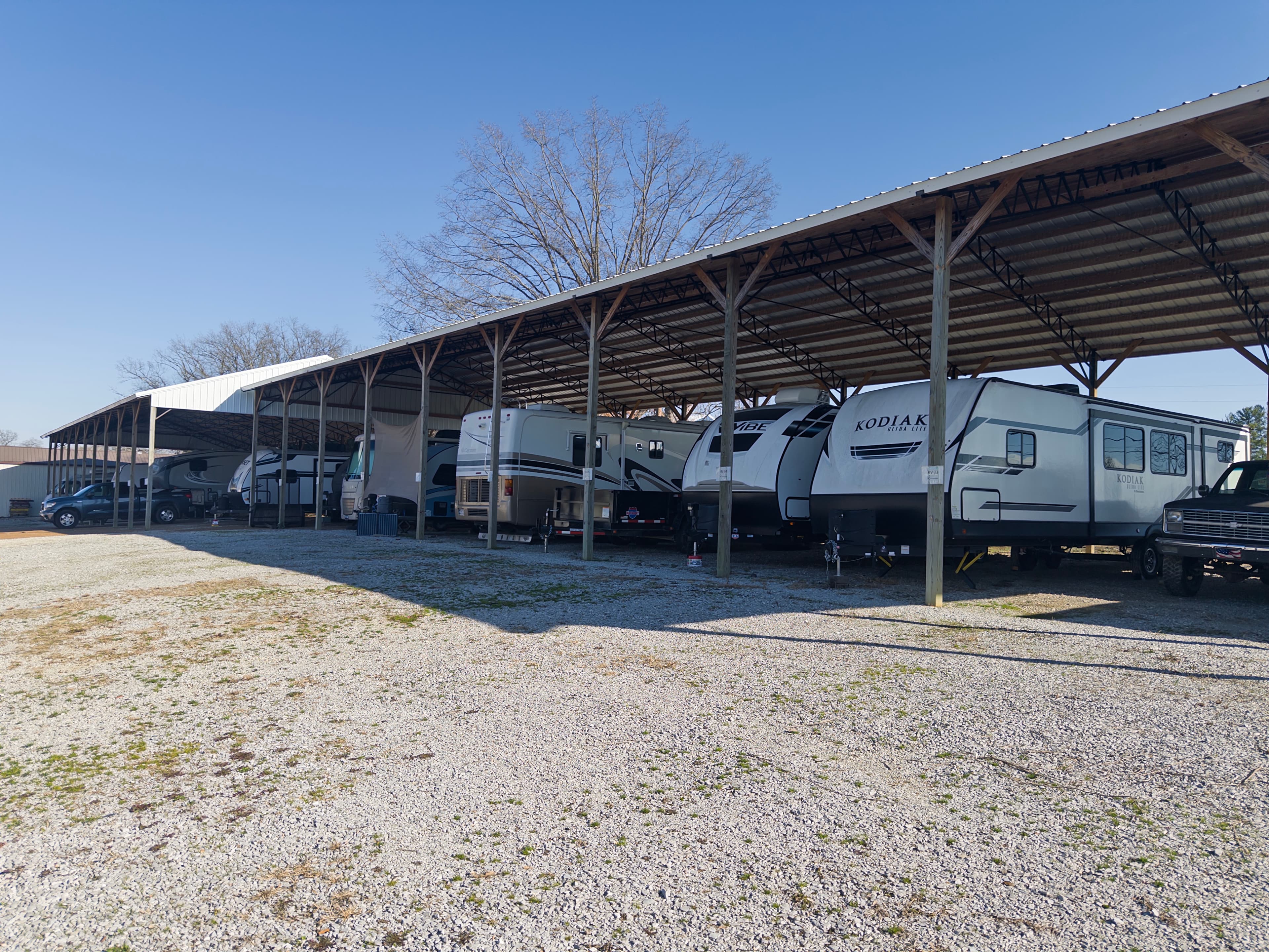 Outdoor parking area on-site